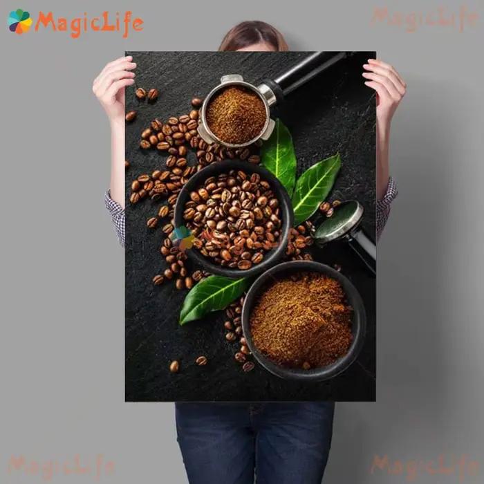 Affiches murales en grains de café