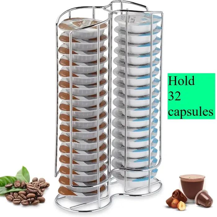 Porte-Capsules de Café Compatible Tassimo en Argent Robuste Design Moderne pour Cuisine Bureau Occasions Spéciales
