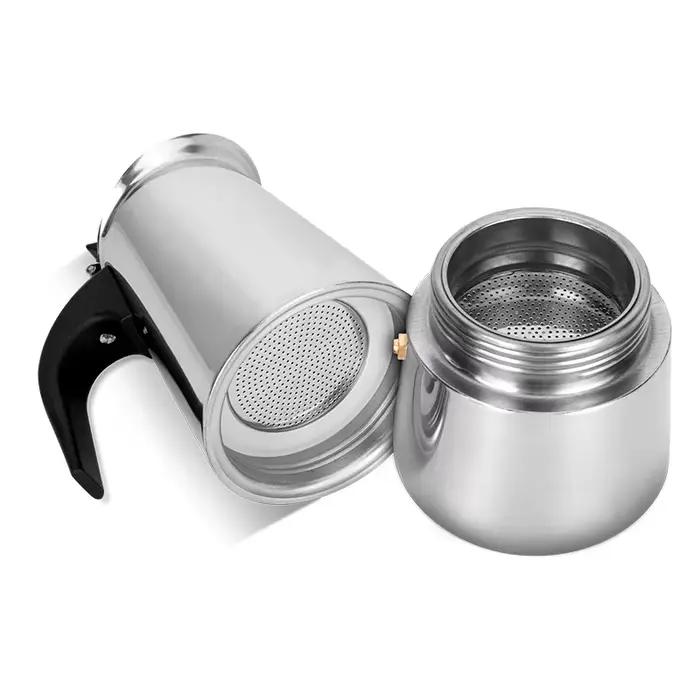 Cafetiere Moka 2 Tasses Acier Inoxydable Vert Clair Percolateur Portable Classique Pour Cafe Italian Espresso Latte Cuisine Occasions Speciales